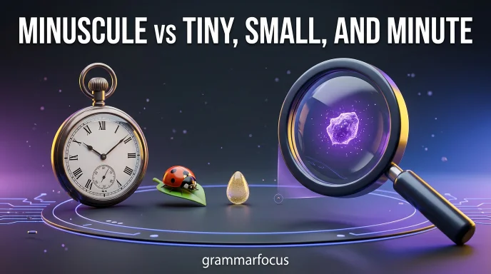 Minuscule vs Tiny, Small, and Minute