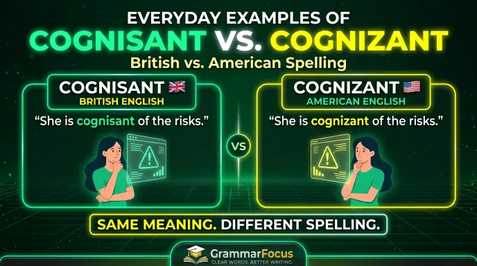 Everyday Examples of Cognisant vs. Cognizant